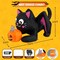 GOOSH 5 FT Halloween Inflatables Cat Blow Up Yard Pumpkin with Built-in LEDs